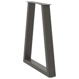 vidaXL Salontafelpoten 2 st V-vormig 30x(30-31,3) cm staal zwart