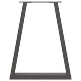 vidaXL Salontafelpoten 2 st V-vormig 30x(30-31,3) cm staal zwart