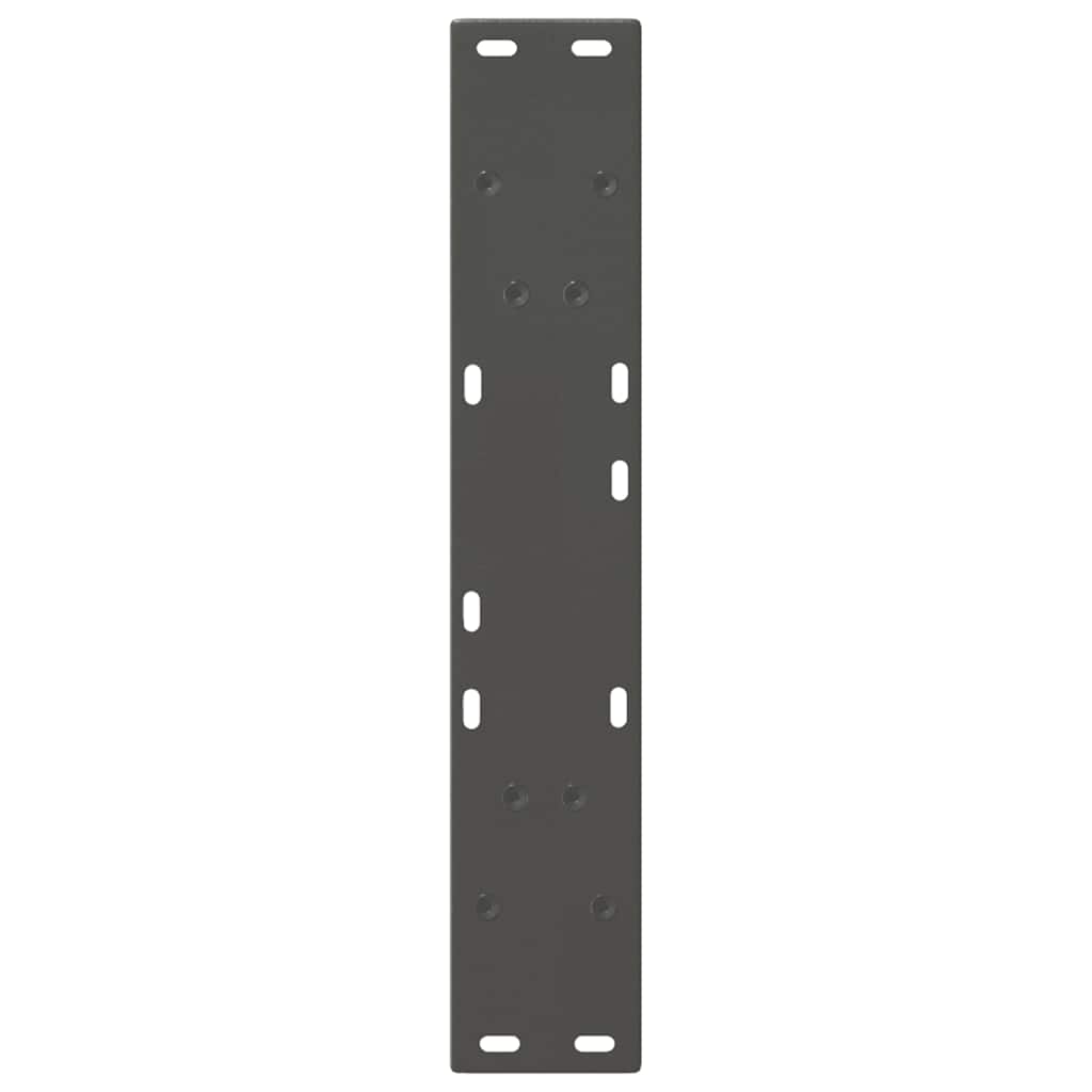 vidaXL Salontafelpoten 2 st V-vormig 30x(30-31,3) cm staal zwart