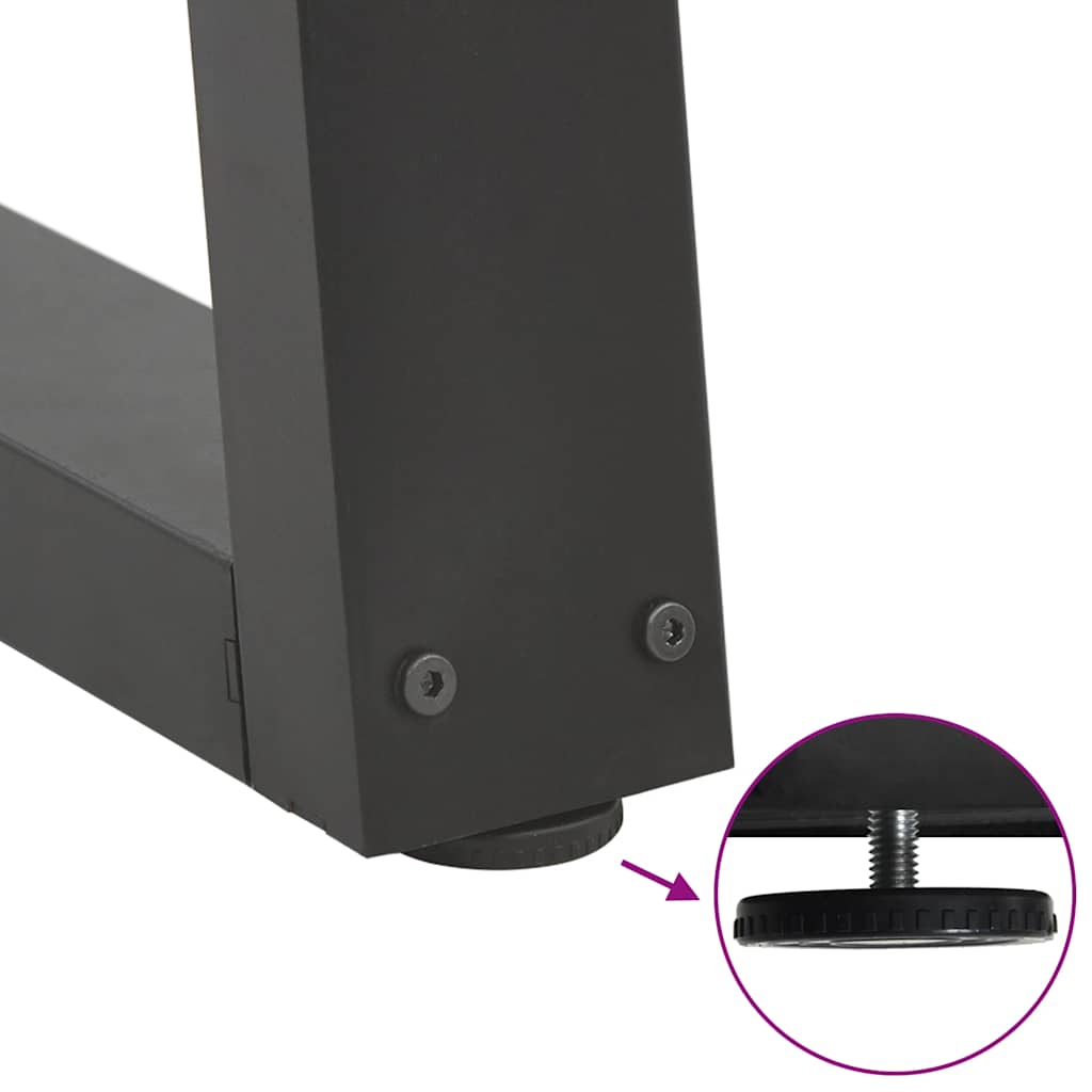 vidaXL Salontafelpoten 2 st V-vormig 30x(30-31,3) cm staal zwart