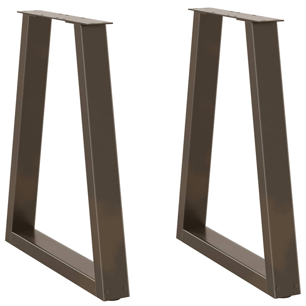 vidaXL Salontafelpoten 2 st V-vormig 30x(30-31,3) cm staal zwart
