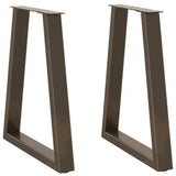 vidaXL Salontafelpoten 2 st V-vormig 30x(30-31,3) cm staal zwart