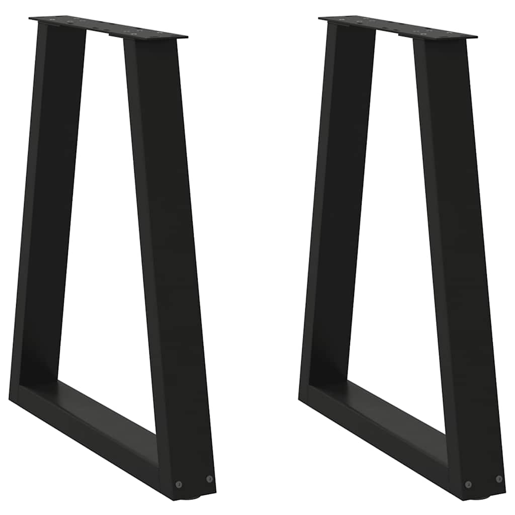 vidaXL Salontafelpoten 2 st V-vormig 30x(30-31,3) cm staal zwart