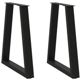 vidaXL Salontafelpoten 2 st V-vormig 30x(30-31,3) cm staal zwart