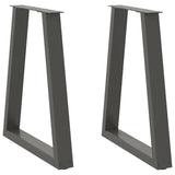 vidaXL Salontafelpoten 2 st V-vormig 30x(30-31,3) cm staal zwart
