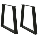 vidaXL Salontafelpoten 2 st V-vormig 30x(30-31,3) cm staal zwart