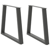 vidaXL Salontafelpoten 2 st V-vormig 30x(30-31,3) cm staal zwart