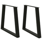 vidaXL Salontafelpoten 2 st V-vormig 30x(30-31,3) cm staal zwart