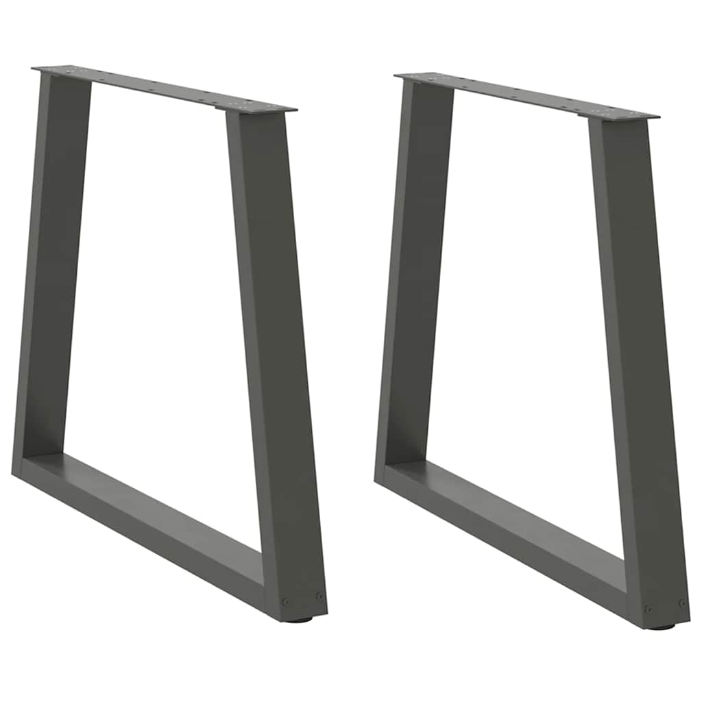 vidaXL Salontafelpoten 2 st V-vormig 30x(30-31,3) cm staal zwart
