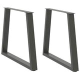 vidaXL Salontafelpoten 2 st V-vormig 30x(30-31,3) cm staal zwart