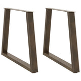 vidaXL Salontafelpoten 2 st V-vormig 30x(30-31,3) cm staal zwart