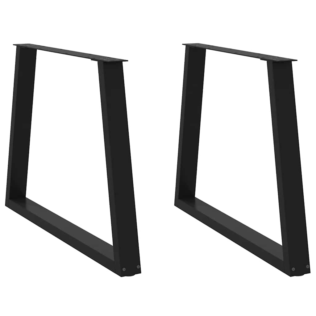 vidaXL Salontafelpoten 2 st V-vormig 30x(30-31,3) cm staal zwart