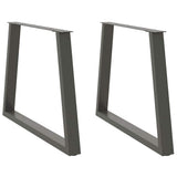vidaXL Salontafelpoten 2 st V-vormig 30x(30-31,3) cm staal zwart