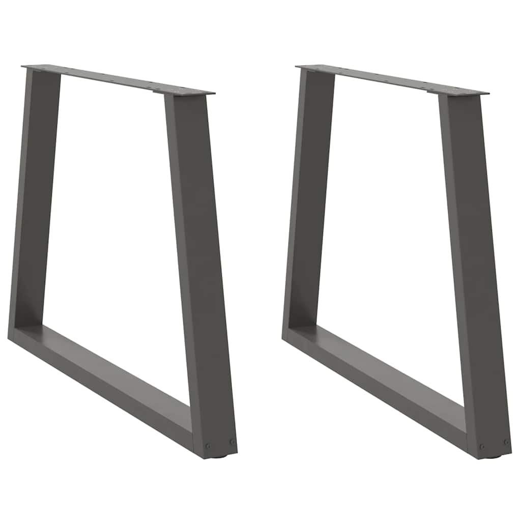 vidaXL Salontafelpoten 2 st V-vormig 30x(30-31,3) cm staal zwart