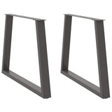 vidaXL Salontafelpoten 2 st V-vormig 30x(30-31,3) cm staal zwart