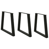 vidaXL Salontafelpoten 2 st V-vormig 30x(30-31,3) cm staal zwart