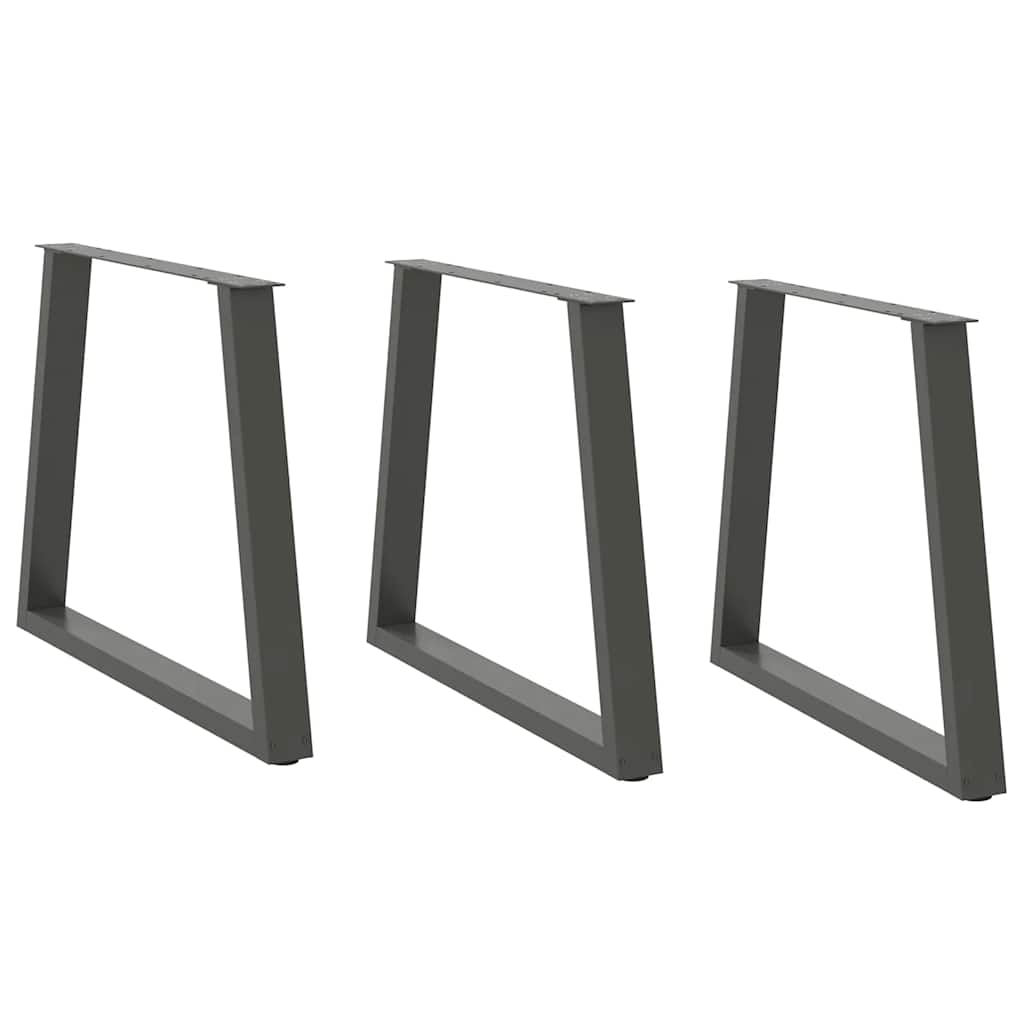 vidaXL Salontafelpoten 2 st V-vormig 30x(30-31,3) cm staal zwart