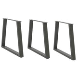 vidaXL Salontafelpoten 2 st V-vormig 30x(30-31,3) cm staal zwart