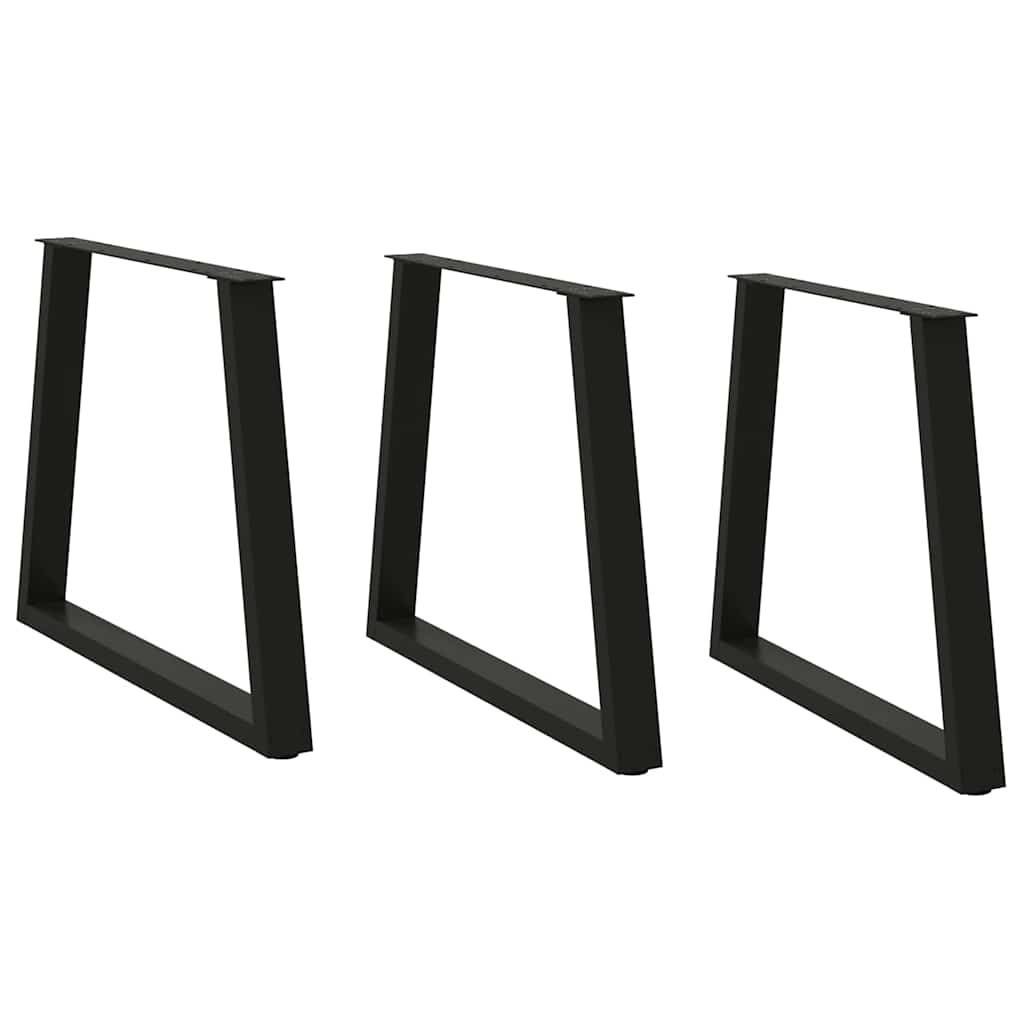 vidaXL Salontafelpoten 2 st V-vormig 30x(30-31,3) cm staal zwart