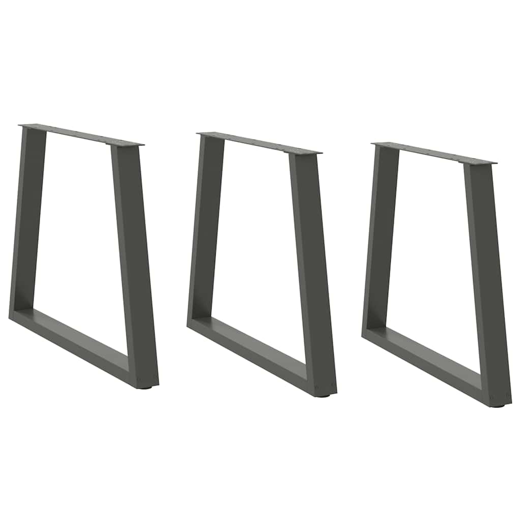 vidaXL Salontafelpoten 2 st V-vormig 30x(30-31,3) cm staal zwart