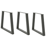vidaXL Salontafelpoten 2 st V-vormig 30x(30-31,3) cm staal zwart