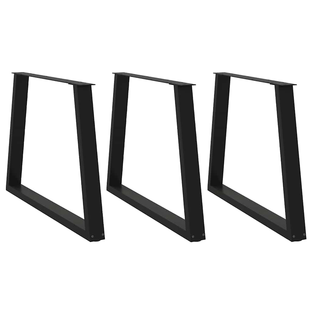 vidaXL Salontafelpoten 2 st V-vormig 30x(30-31,3) cm staal zwart
