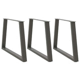 vidaXL Salontafelpoten 2 st V-vormig 30x(30-31,3) cm staal zwart