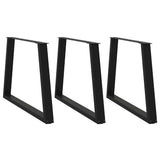 vidaXL Salontafelpoten 2 st V-vormig 30x(30-31,3) cm staal zwart