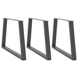 vidaXL Salontafelpoten 2 st V-vormig 30x(30-31,3) cm staal zwart
