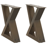 vidaXL Salontafelpoten 2 st 30x(30-31,3) cm staal zwart