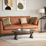 vidaXL Salontafelpoten 2 st 30x(30-31,3) cm staal zwart