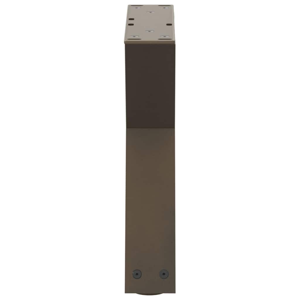 vidaXL Salontafelpoten 2 st 30x(30-31,3) cm staal zwart