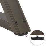 vidaXL Salontafelpoten 2 st 30x(30-31,3) cm staal zwart
