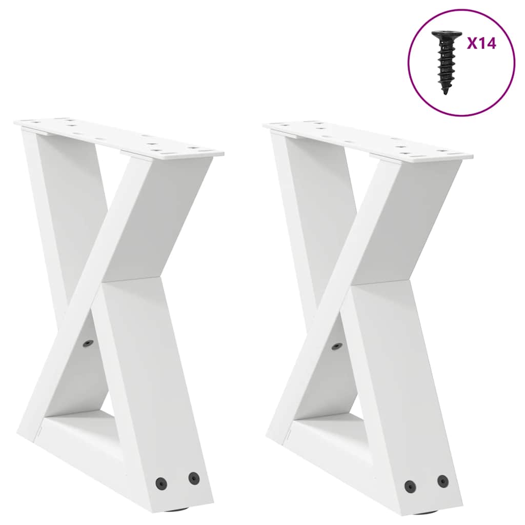 vidaXL Salontafelpoten 2 st 30x(30-31,3) cm staal zwart
