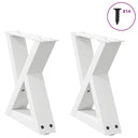 vidaXL Salontafelpoten 2 st 30x(30-31,3) cm staal zwart