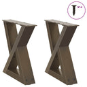 vidaXL Salontafelpoten 2 st 30x(30-31,3) cm staal zwart