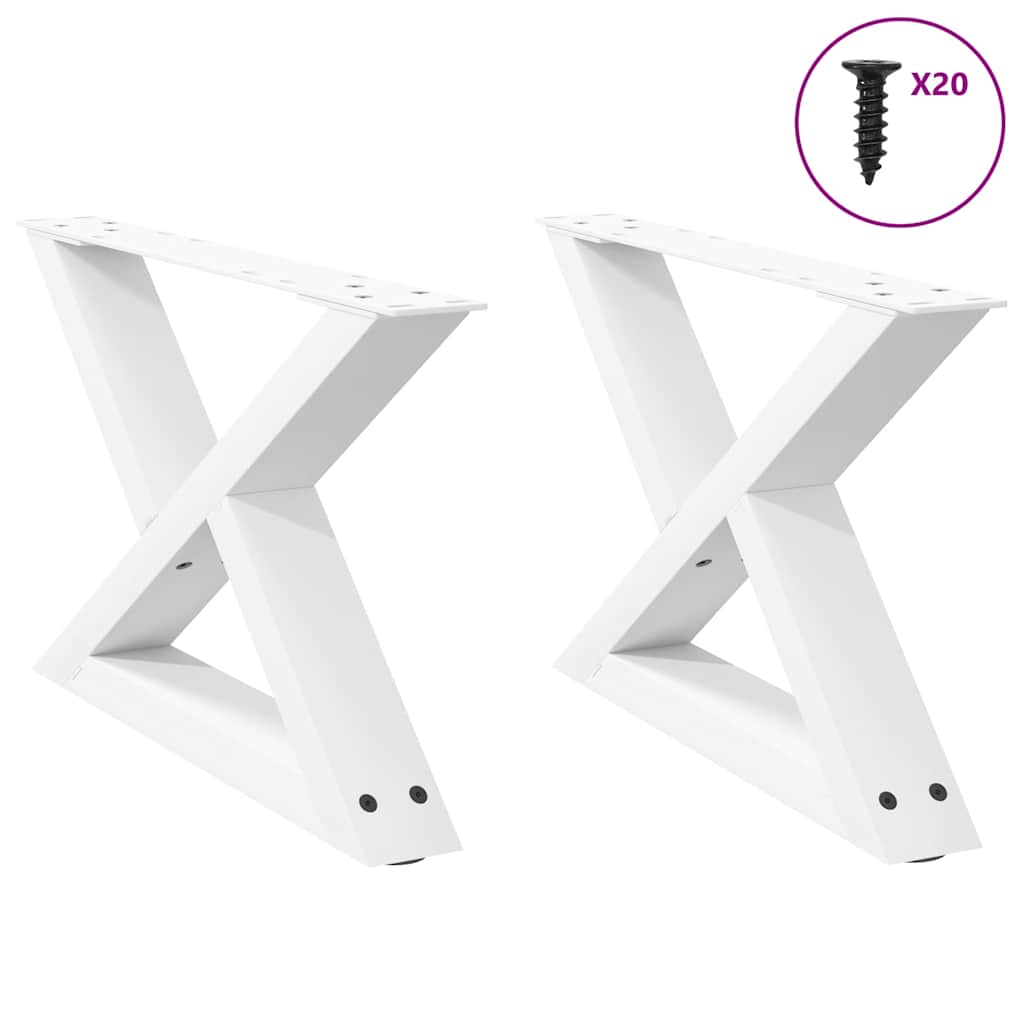 vidaXL Salontafelpoten 2 st 30x(30-31,3) cm staal zwart