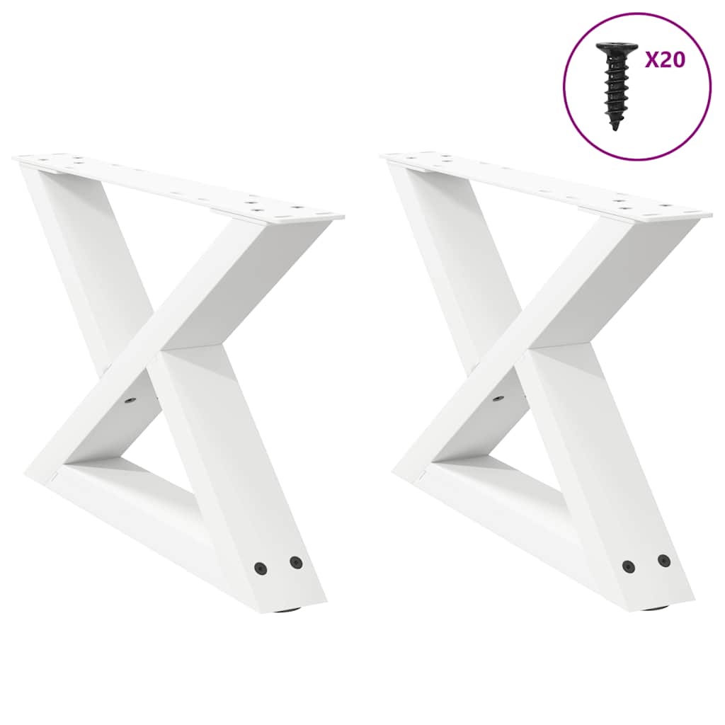 vidaXL Salontafelpoten 2 st 30x(30-31,3) cm staal zwart