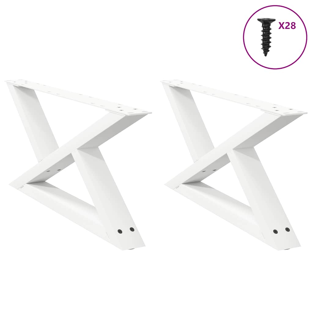 vidaXL Salontafelpoten 2 st 30x(30-31,3) cm staal zwart