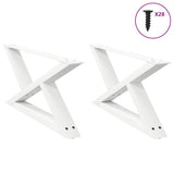 vidaXL Salontafelpoten 2 st 30x(30-31,3) cm staal zwart