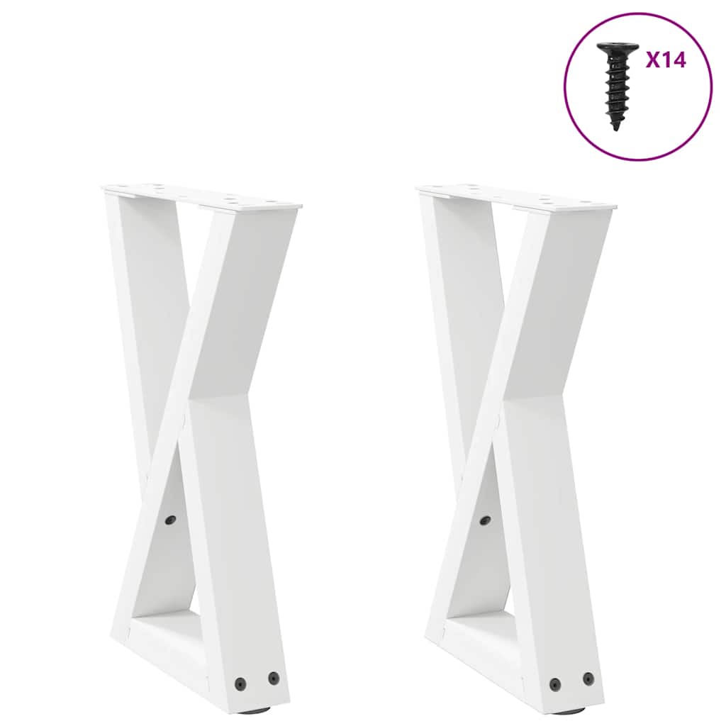 vidaXL Salontafelpoten 2 st 30x(30-31,3) cm staal zwart