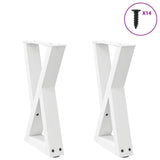 vidaXL Salontafelpoten 2 st 30x(30-31,3) cm staal zwart