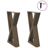 vidaXL Salontafelpoten 2 st 30x(30-31,3) cm staal zwart
