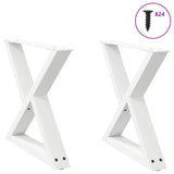 vidaXL Salontafelpoten 2 st 30x(30-31,3) cm staal zwart