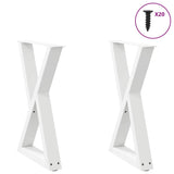 vidaXL Salontafelpoten 2 st 30x(30-31,3) cm staal zwart