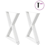 vidaXL Salontafelpoten 2 st 30x(30-31,3) cm staal zwart