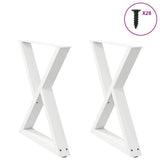 vidaXL Salontafelpoten 2 st 30x(30-31,3) cm staal zwart