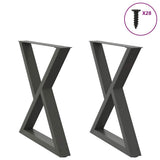 vidaXL Salontafelpoten 2 st 30x(30-31,3) cm staal zwart