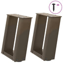 vidaXL Coffee table legs 2 pcs U-shaped 30x(30-31) cm steel black