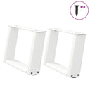 vidaXL Coffee table legs 2 pcs U-shaped 30x(30-31) cm steel black